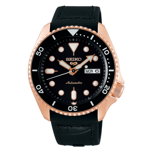 Seiko 5 Sports Specialist Style Rose Gold / Black / Rubber